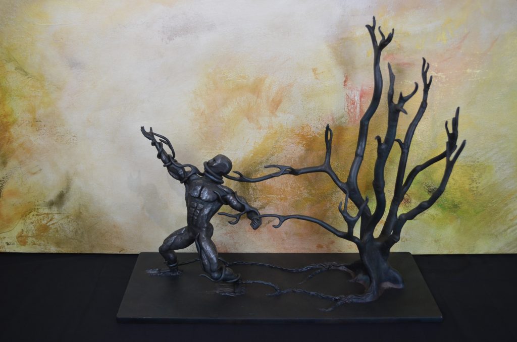 steel tree artwork, tree artwork, tree, steel tree, metal tree, metal sculpture, tree artwork, tree sculpture, innertwined, steel man